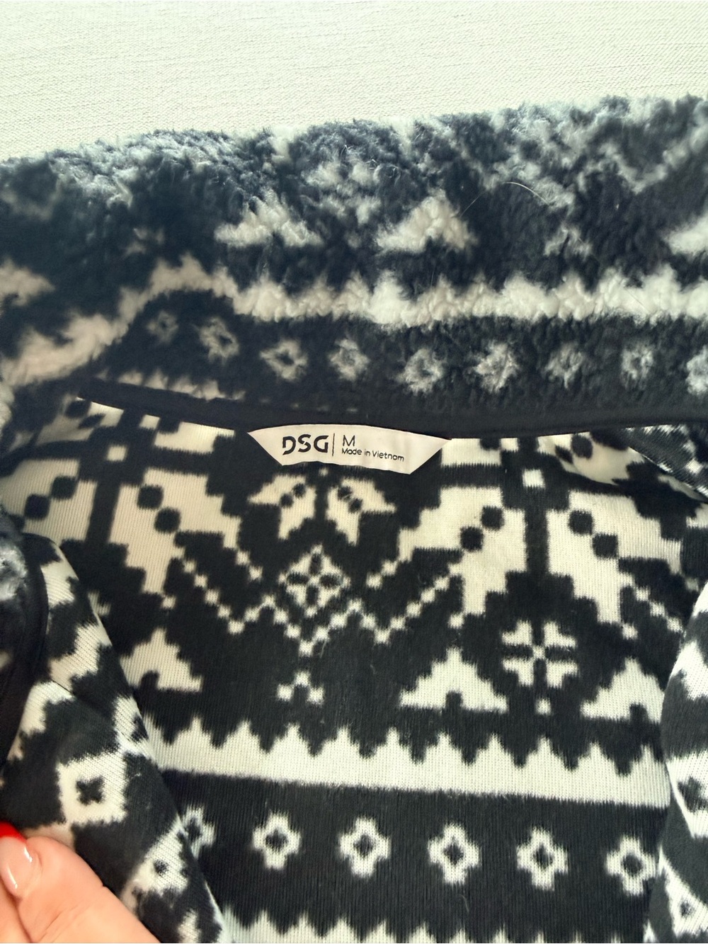 DSG Black & White Nordic Pattern Pullover